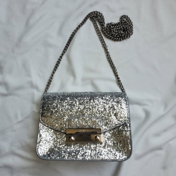 Furla Metropolis Mini Crossbody Bag Silver Glitter - Picture 3 of 11